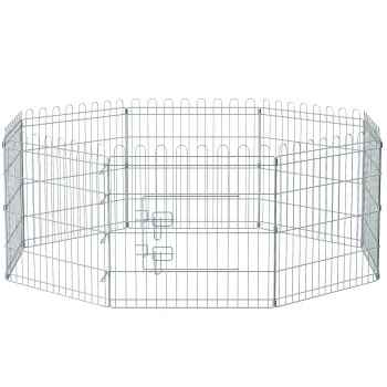 FEANDREA Welpenauslauf Faltbar Silber