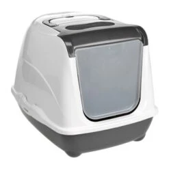 AniOne Katzentoilette Flip Cat S Dunkelgrau