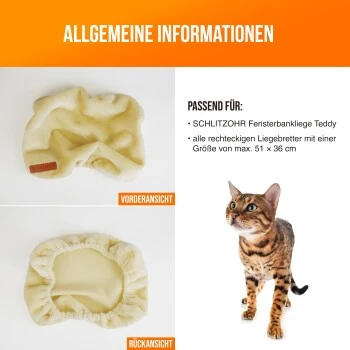 Schlitzohr Ersatzbezug Fensterbankliege – Bild 3