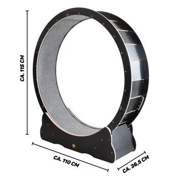 Canadian Cat Company Katzenlaufrad Aus Holz L Schwarz – Bild 3