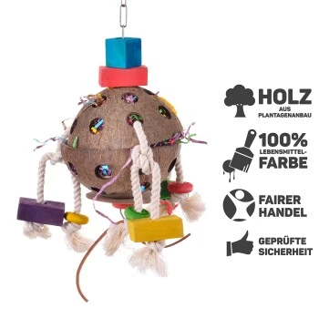 HappyBird Papageienspielzeug Coconut-Fun – Bild 5