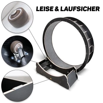 Canadian Cat Company Katzenlaufrad Aus Holz L Schwarz – Bild 5