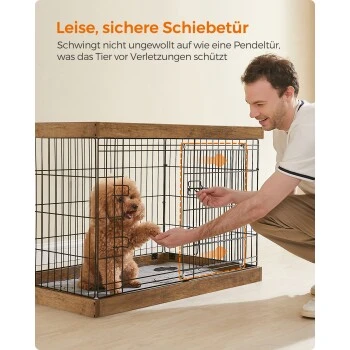 FEANDREA XXL Welpenauslauf Stahl-Gitter 92,5 Cm, 57,5 Cm, 64 Cm – Bild 8