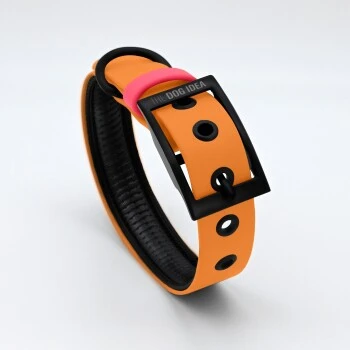 THE DOG IDEA Biothane Halsband Peach Pink M – Bild 2