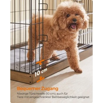 FEANDREA XXL Welpenauslauf Stahl-Gitter 92,5 Cm, 57,5 Cm, 64 Cm – Bild 6