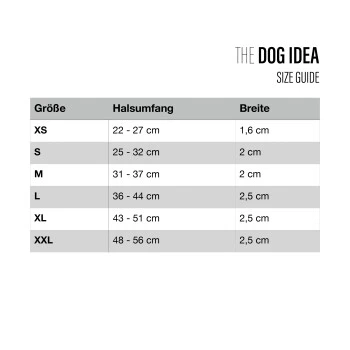 THE DOG IDEA Biothane Halsband Grau Schwarz S – Bild 2