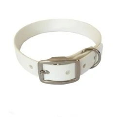 Bio-leine 52-62cm HU Biothane Halsband Weiß 24 Cm, 33 Cm