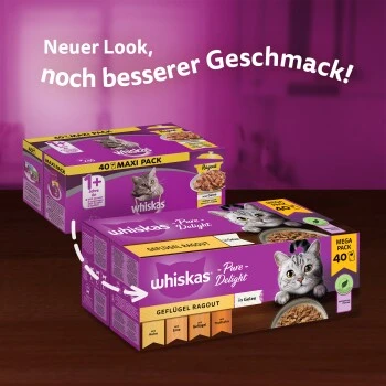 Whiskas Pure Delight Mega Pack Geflügel Ragout In Gelee 40 X 85g – Bild 8