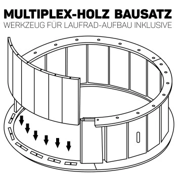 Canadian Cat Company Katzenlaufrad Aus Holz L Schwarz – Bild 9